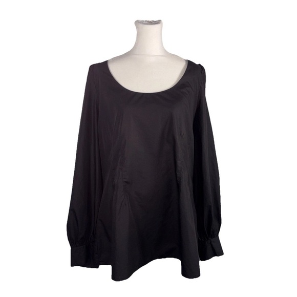Tuckernuck Pomander Place Black Elevated Blouse 3X Long Sleeve - Picture 1 of 16